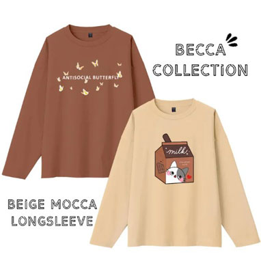 kaos wanita lengan panjang becca edition